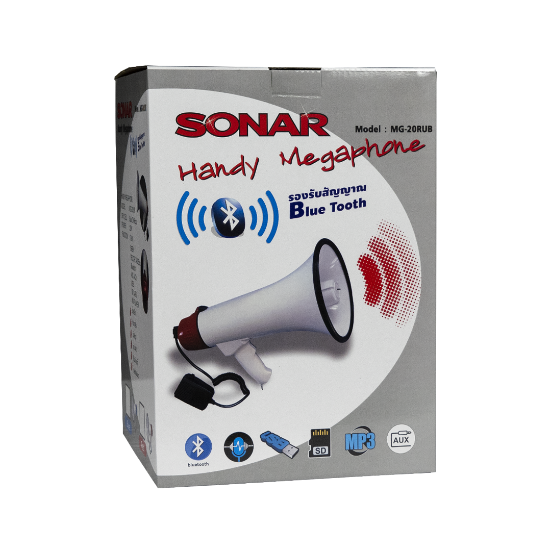 โทรโข่ง Sonar รุ่น MG-20RUB รองรับการอัดเสียง มีไซเรน Bluetooth_1